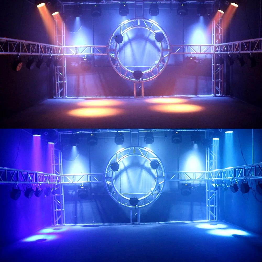 Professional Stage Lighting Setup with Two Moving Heads