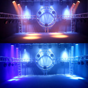 Professional Stage Lighting Setup with Two Moving Heads