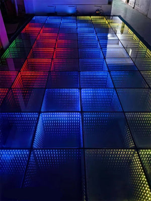 Professional stage production with integrated 3D LED dance floor