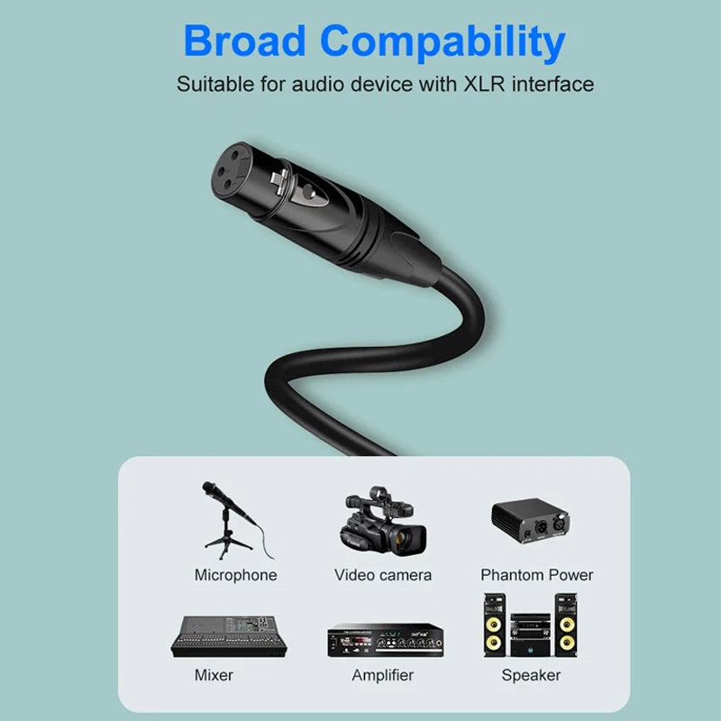 High-quality XLR audio cable available in multiple lengths
