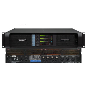 Professional 4-Channel Power Amplifier FP Series in 19-inch rack design with LED display