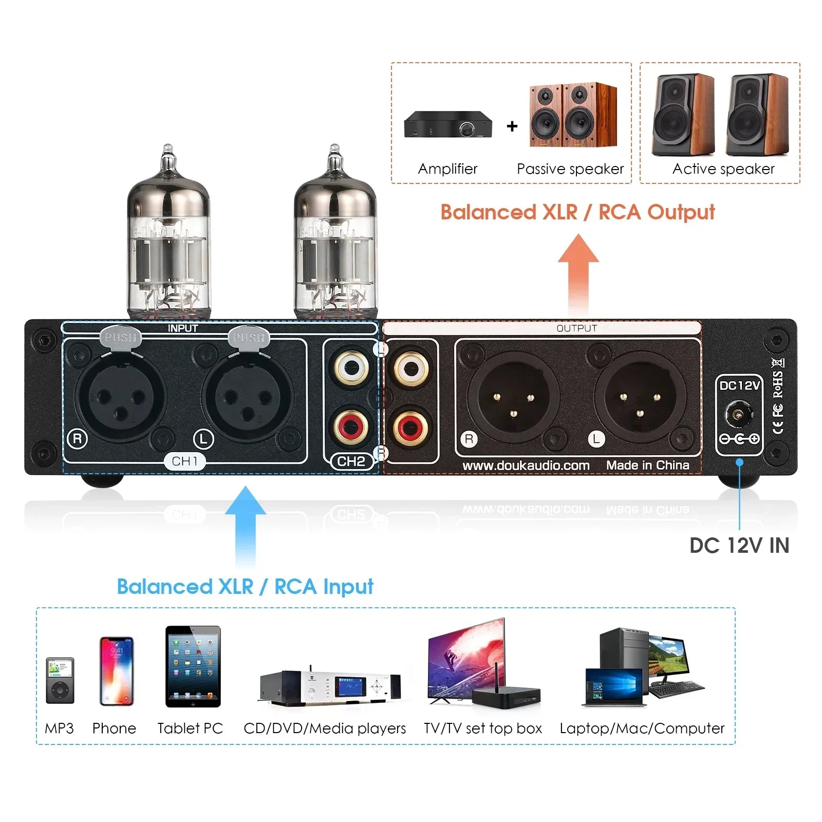 HiFi Valve Tube Stereo Balanced Preamp Pre Amp Audiopatron 139.00 EUR Audiopatron