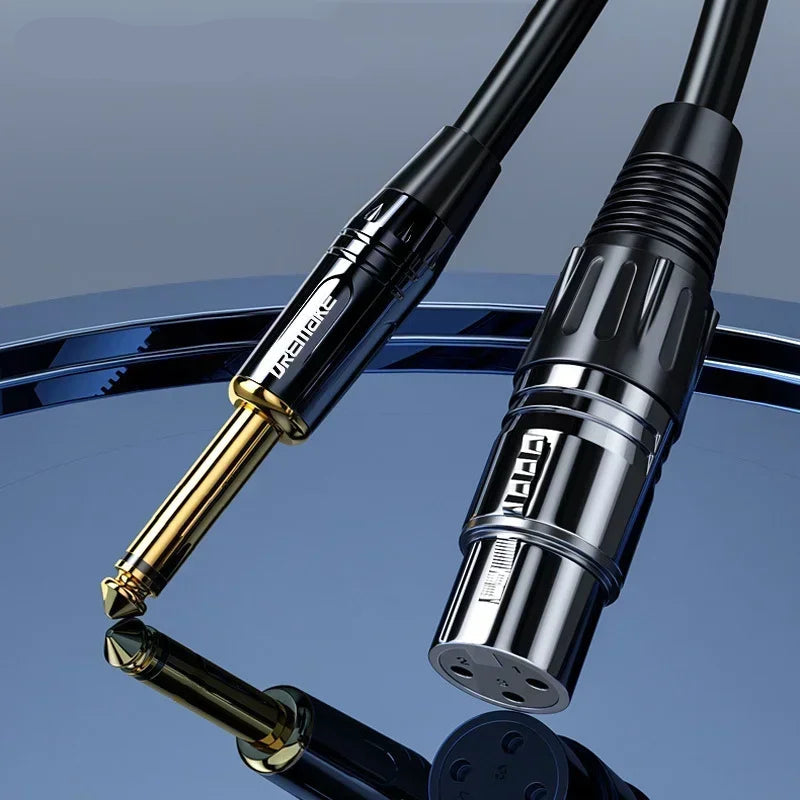 TRS to XLR audio cable with gold-plated connectors in multiple lengths