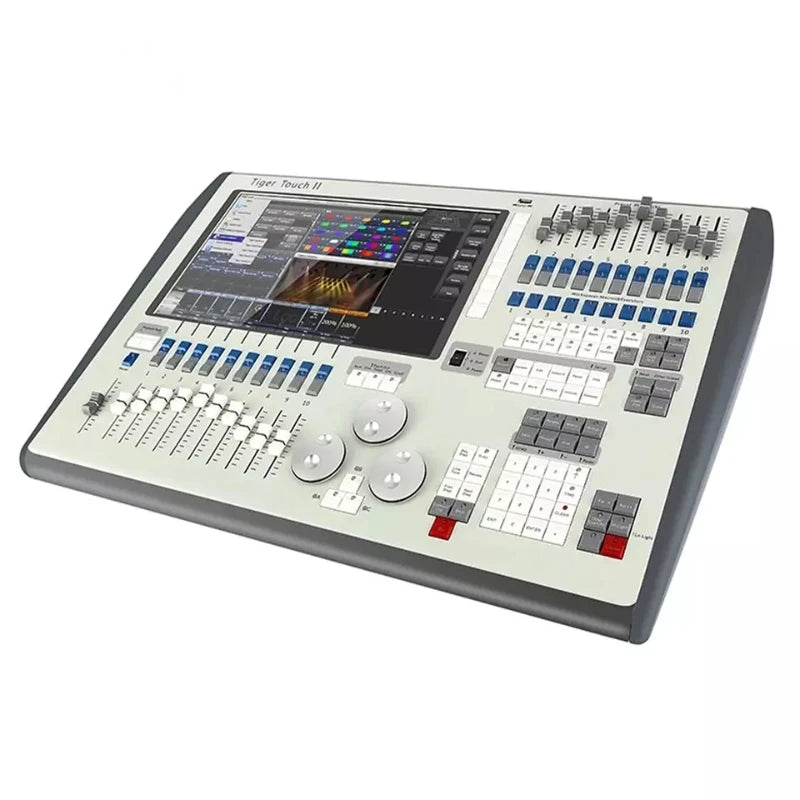 Touchscreen interface of advanced DMX lighting controller with Titan OS